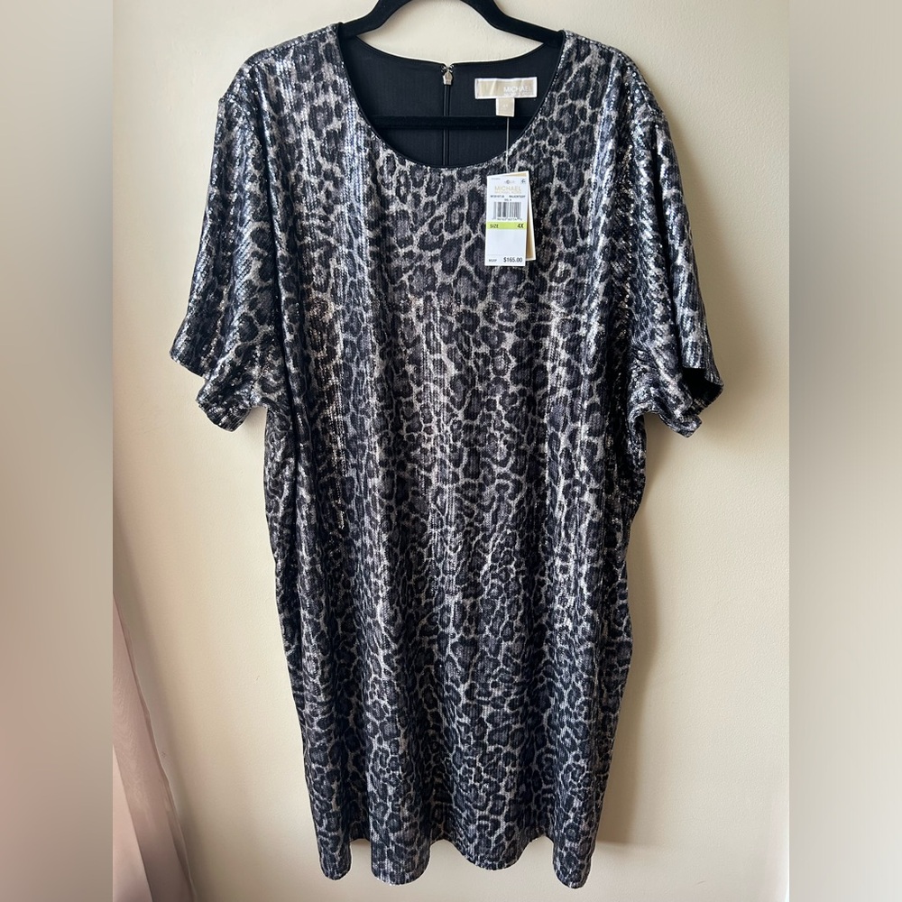 NWT - MICHAEL Michael Kors - Malachite Gray Sequined Dress
